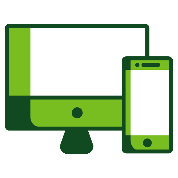 Icono de monitor de smartphone de Humana 2022